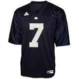 Men`s Notre Dame #7 Navy Replica Jersey