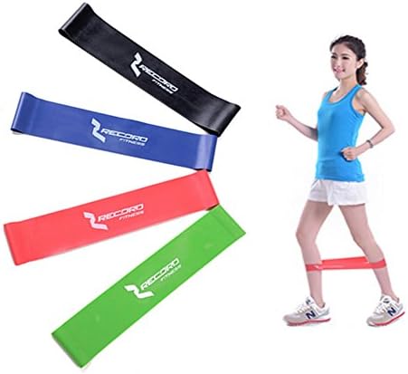 AoYa Sports Resistance Bands Set 4 Loop Best for Training Elastic Stretch Loops with Multiple Strength Levels for Working Out or Physical Exercise