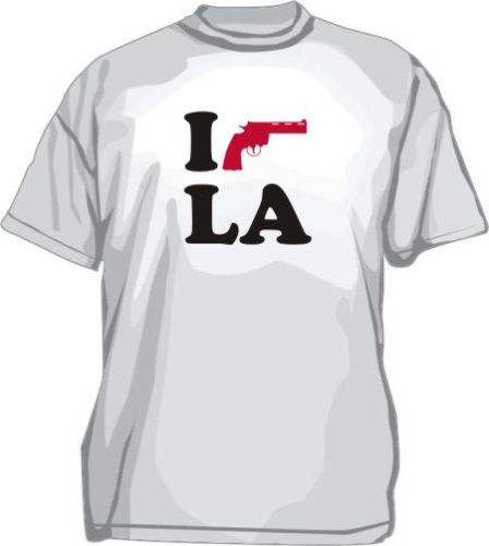 I Gun LA Los Angeles Funny Men's tee Shirt in 6 colors Small thru 5XL