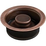 Sinkology Kitchen Sink 3.5" ISE Disposal Flange Drain Solid Brass with Stopper in Antique Copper