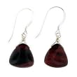 Anna Perrone Tiger's Eye Triangular Bead Earrings Finished with .925 Sterling Silver
