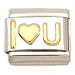 I Love You Italian Charm Gold Plated 9mm
