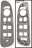 APDTY 5HZ71WL5AE Power Window Switch Bezel Trim For 2002-2005 Dodge Ram Pickup 1500 2500 3500 (Front Left) (Tan/Taupe Color) (5HZ71WL5AD, 5HZ71WL5AE)