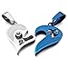 INBLUE Heart Matching Puzzle Necklaces for Couples Men Women Boyfriend Girlfriend Lover Pendant Stainless Steel CZ Distance Relationship Gifts Anniversary Valentine's Day Jewelry(Silver Blue)