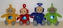 Set of 4 Teletubbies Plush; 8" Po, 8" Dipsy, 8" Tinky Winky, 8" Laa Laa
