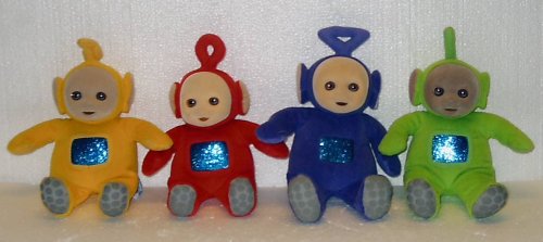 Set of 4 Teletubbies Plush; 8 Po, 8 Dipsy, 8 Tinky Winky, 8 Laa Laa