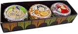 Gal Collection Triple Set of Lip Balms, Boxed Set: Vanilla, Orange, Strawberry