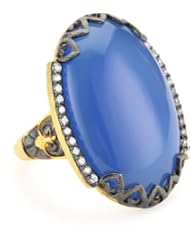 Azaara "Hot Rocks" Blue Onyx Regal Ring