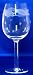 Individually Hand Etched Holiday White Wine Clear Glass 9