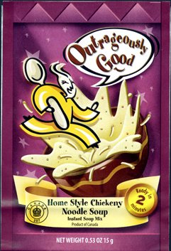 Instant Home Style Chickeny Noodle Soup - Individual Serving by Outrageously Good