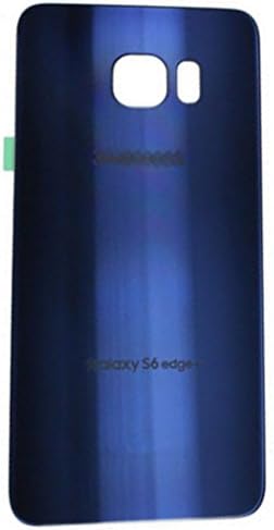 OEM Rear Housing Back Case Battery Door Cover Glass Panel With Adhesive Pre-installed For Samsung Galaxy S6 Edge+ Plus,Blue