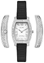 Women's La Petite Full Diamond Black Grosgrain Strap