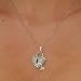 Rhinestone Heart Key Pendant Charm Set Silver Tone Chain Necklace Set Austrian Crystal Valentine's Day Gift Idea