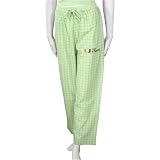 Miami Hurricanes Light Green Ladies Plaid Pajama Pants