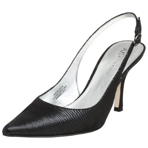 AK Anne Klein Women's Calista Suede Pump,Black,6.5 M US