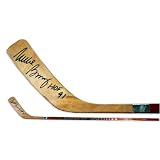 Mike Bossy Autographed Hockey Stick with HOF 91 Inscription