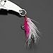 SAGUARO 4pcs 55mm VIB Metal Spoon Fishing Hard Lure Bass Blade Crank Bait Treble Hooks Spinners Sequins Paillette with Pin Feather Vibration Fishing Tackle Tools