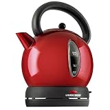 Black & Decker Brushed Stainless Dome Kettle - Red