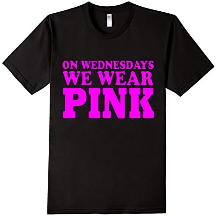 Men's On Wednesdays We Wear Pink Funny Mean T Shirt Large Black