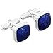 925 Sterling Silver Square Lapis Lazuli Cufflinks
