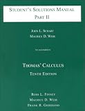 Students Solutions Manual, Part 2 for Thomas Calculus, Updated