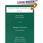 Student's Solutions Manual, Part 2 for Thomas' Calculus, Updated by Thomas