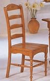 Review AtHomeMart  / Set of 2 Country Classic Oak Finish Side Chairs
