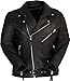 Mens Classic Motorcycle Style Jacket with a Full Belt & Zip-Out Liner