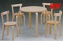 5pc Natural Wood Finish Children's Table & Chairs Desk Set Kid Furniture