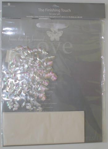 American Greeting Finishing Touch Wedding Silver Gift Bag