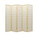 5 panel natural finish room divider shoji screen
