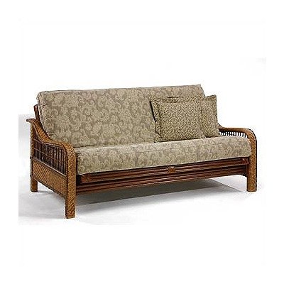 Rattan Floral Orchid Futon Size: Full