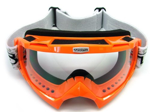Adult ORANGE GOGGLES Motocross Dirt Bike ATV 