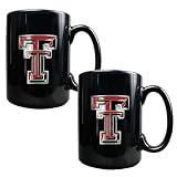 Texas Tech Red Raiders 2pc Black Ceramic Mug Set NCAA College Athletics