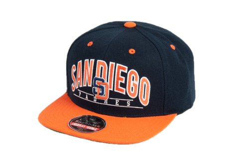 MLB Men's San Diego Padres Arched Snapback Cap (Royal/Orange, Adjustable)
