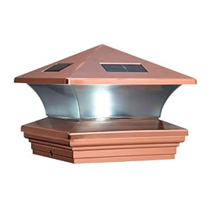 McFarland Cascade Terratec Solar Post Cap, Copper, Fits 6x6-Inch Post