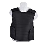 Concealed Black Vest Bullet Proof Body Armor Vest VIP Style Protection Level 3A Size XL