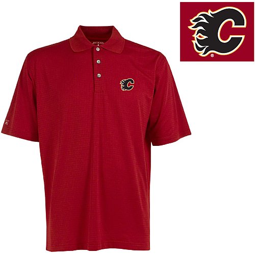 Antigua Calgary Flames Power Play Polo Shirt Extra Large
