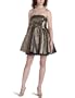 Betsey Johnson Women's Strapless Dress,Gold,10