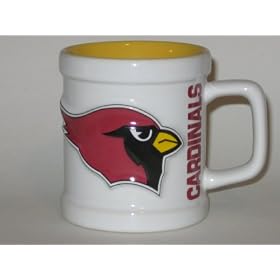 ARIZONA CARDINALS 11 oz. Team Logo Sculpted COFFEE MUG by 