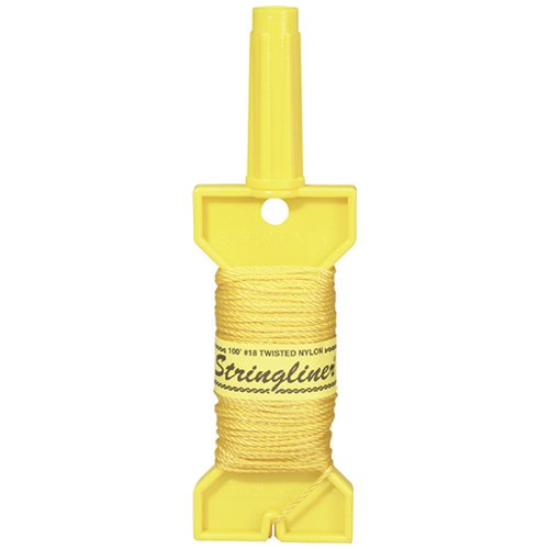 Stringliner 11100 Stringline Holder with 100' Twisted Gold #18 Masons Line