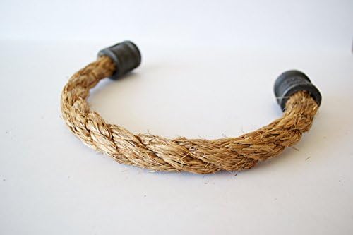 Extra Large Rope Drawer Pulls - Straight Iron Ends