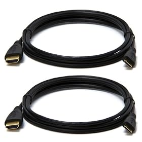 Cmple 6 feet HDMI (Type A) to Mini HDMI (Type C) Cable, Version 1.3 - Pack of 2