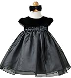 Irresistible New Velvet Organza Dress ~ 6/9M (Small) B775 Black