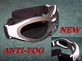 New White Frame Black Lens Ski Snowboard Winter Goggles
