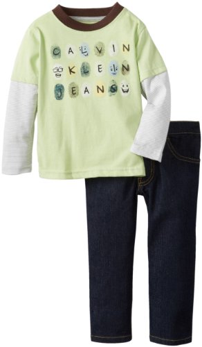 Calvin Klein Boys 2-7 Twofer Top with Jean 4-7