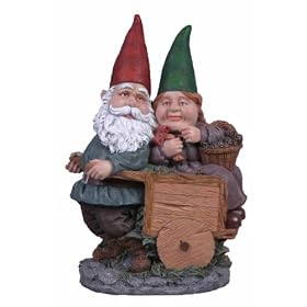 Garden Gnome Couple on Cart by 