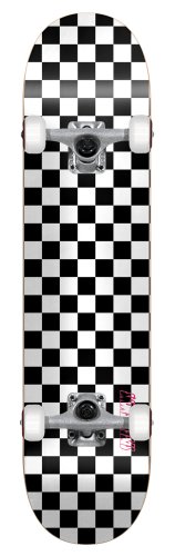 Childrens Toyshop  Toys : Speed Deamons White Check Combo Mini Complete Skateboard (7 Inches Wide)