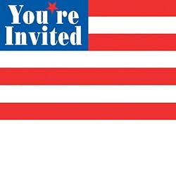 Stars and Stripes Invitations 8ct