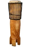 African Hand-carved Ngoma Drum - 11